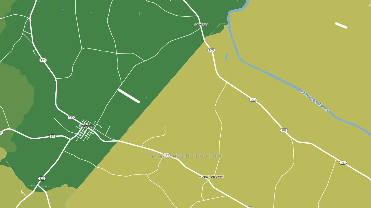 Palmyra, NC block-group voter-turnout map