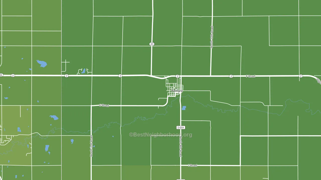Palmyra, NE block-group voter-turnout map
