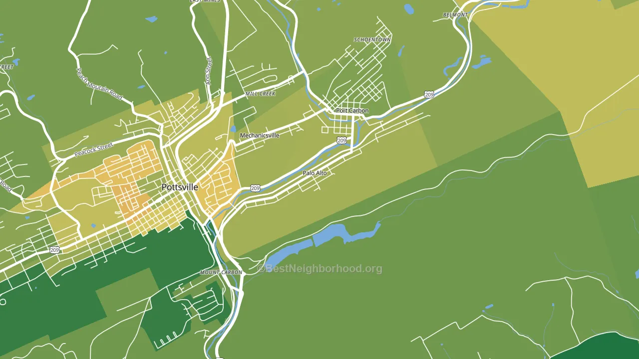 Palo Alto, PA block-group voter-turnout map