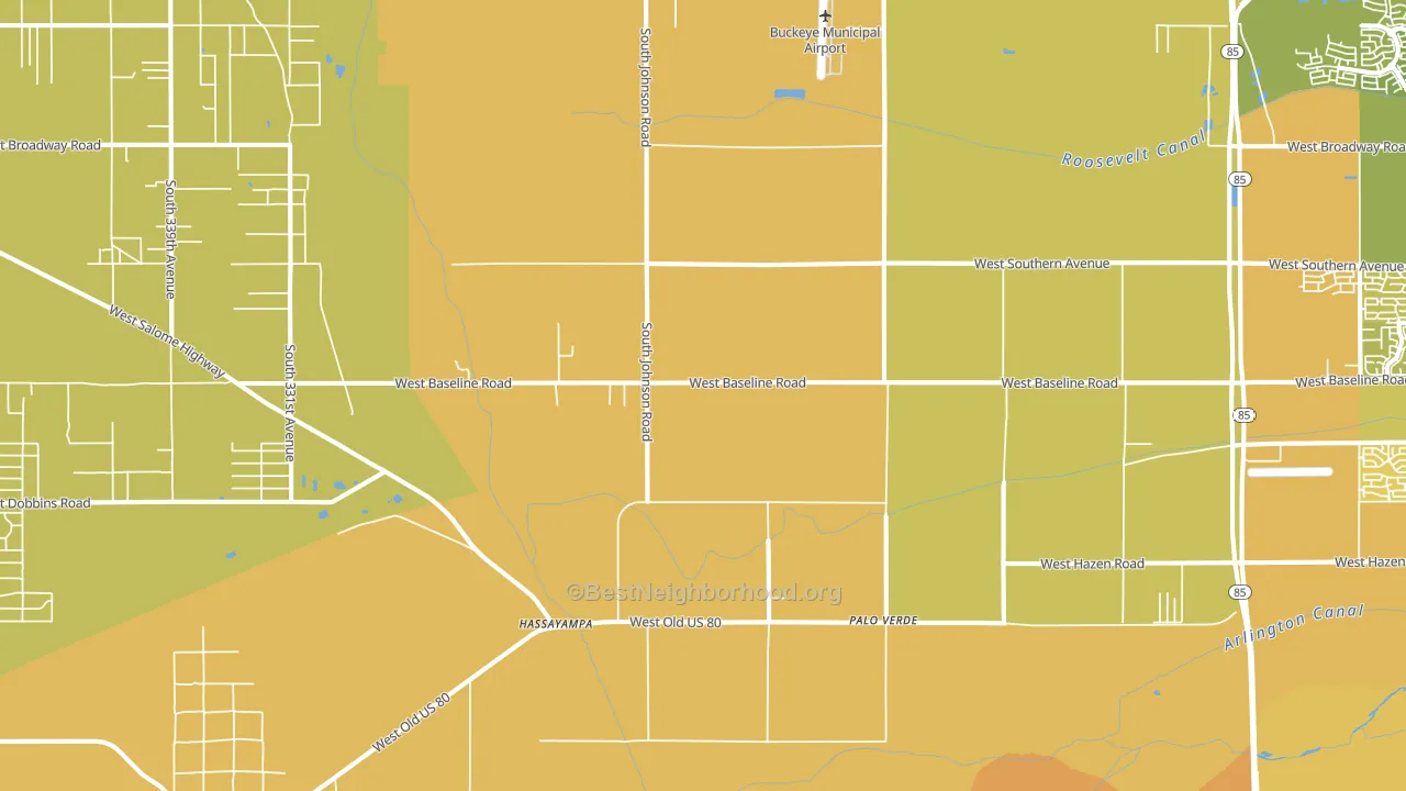 Palo Verde, AZ block-group voter-turnout map