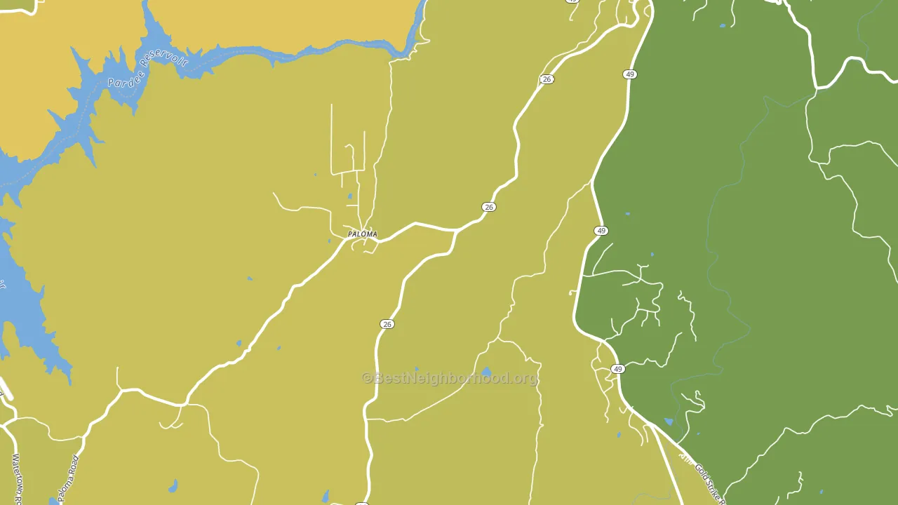 Paloma, CA block-group voter-turnout map