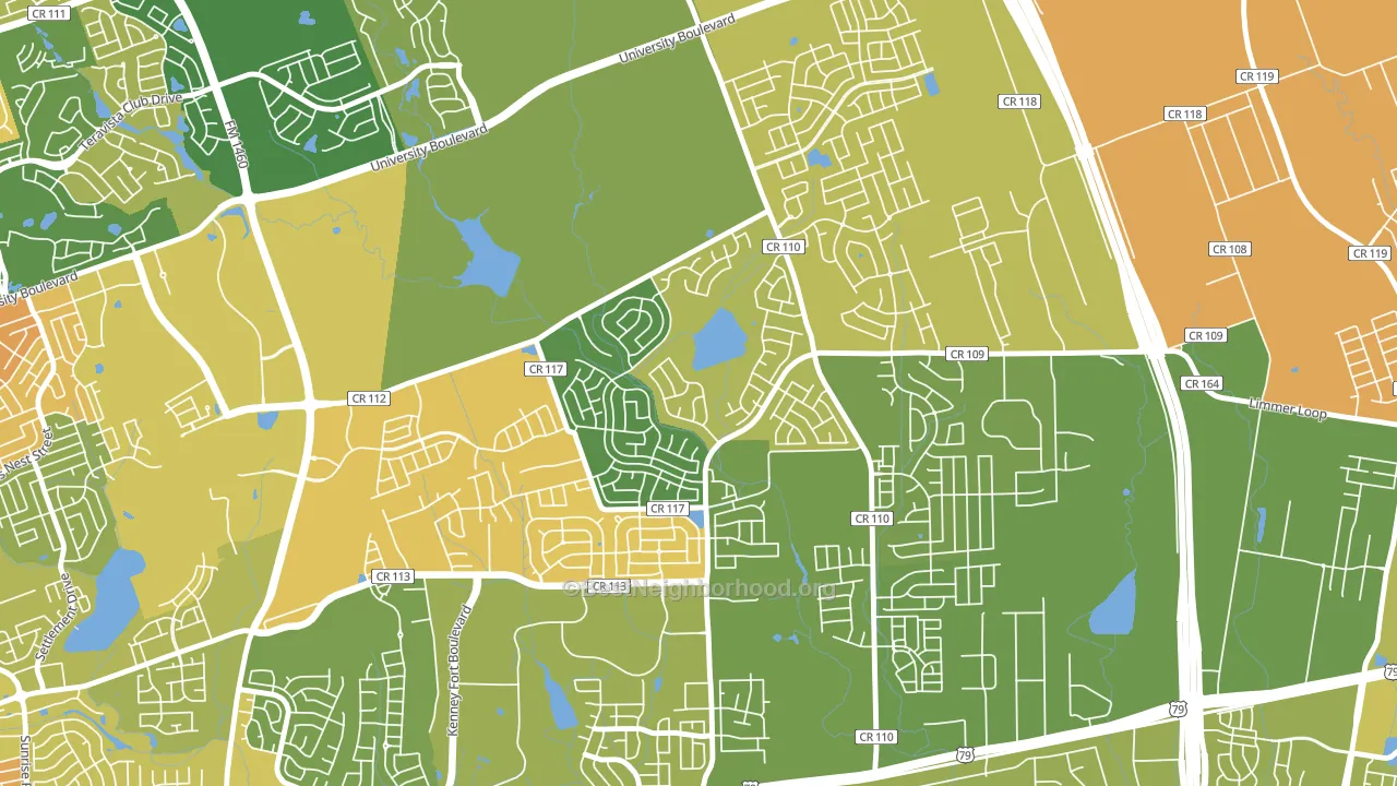Paloma Lake, Round Rock, TX block-group voter-turnout map