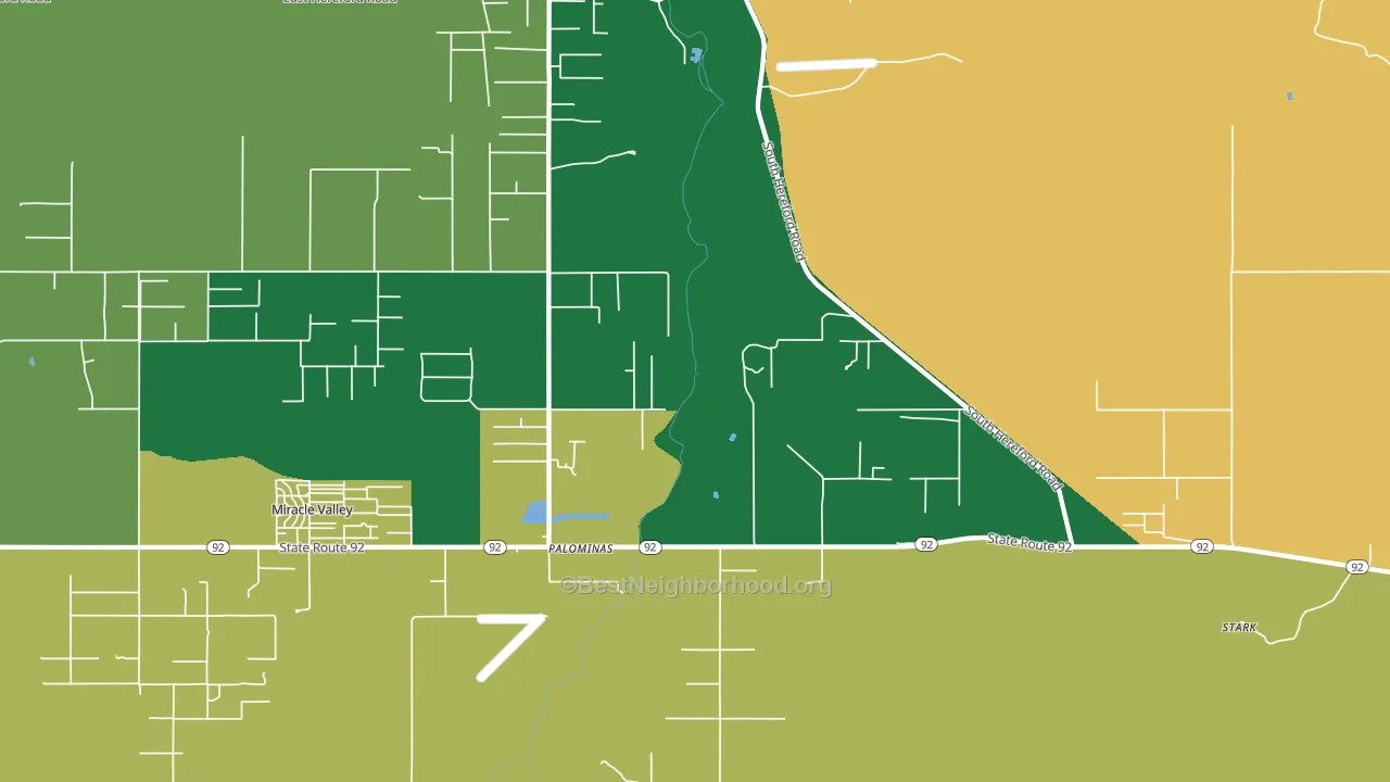 Palominas, AZ block-group voter-turnout map