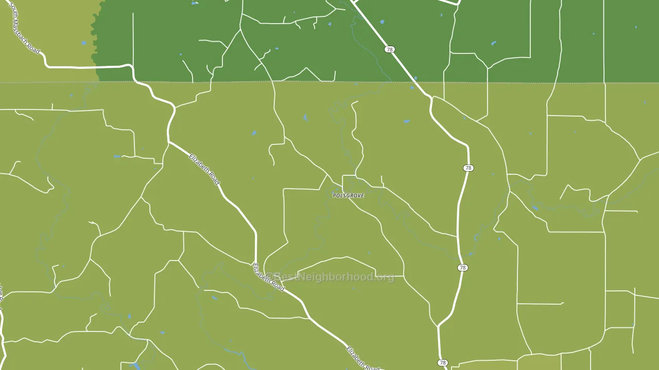 Palsgrove, IL block-group voter-turnout map
