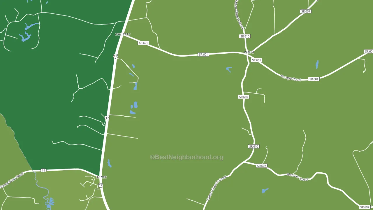 Pampa, VA block-group voter-turnout map