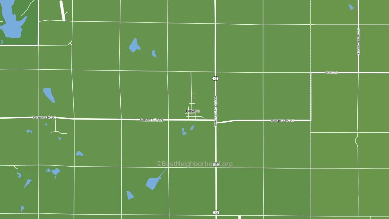 Panama, NE block-group voter-turnout map
