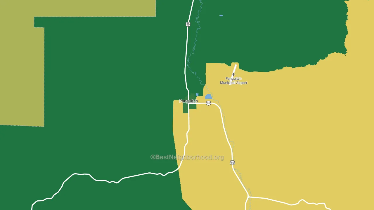Panguitch, UT block-group voter-turnout map