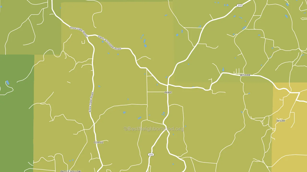 Panic, PA block-group voter-turnout map