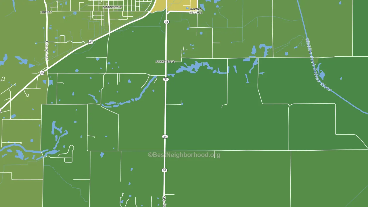 Pankeyville, IL block-group voter-turnout map