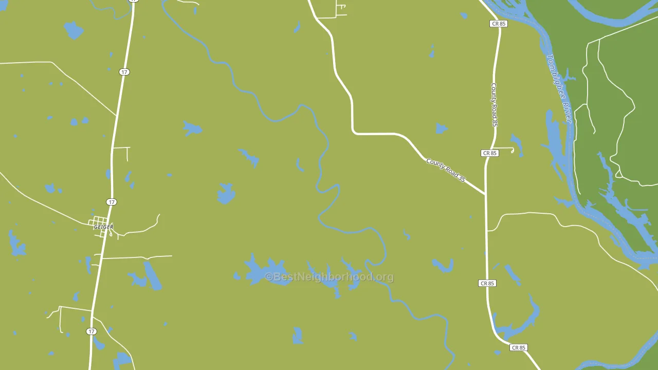 Panola, AL block-group voter-turnout map