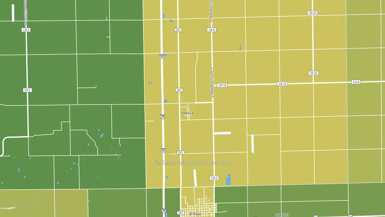 Panola, IL block-group voter-turnout map