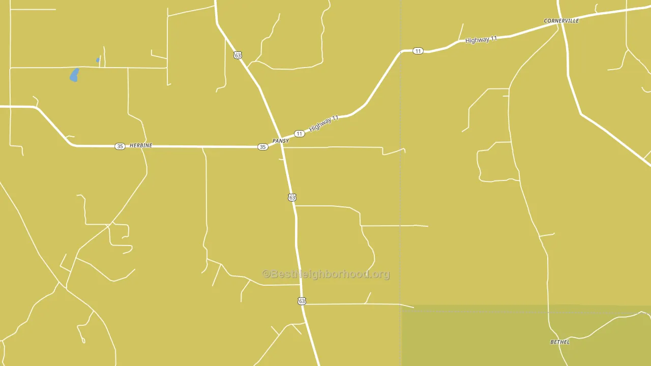 Pansy, AR block-group voter-turnout map