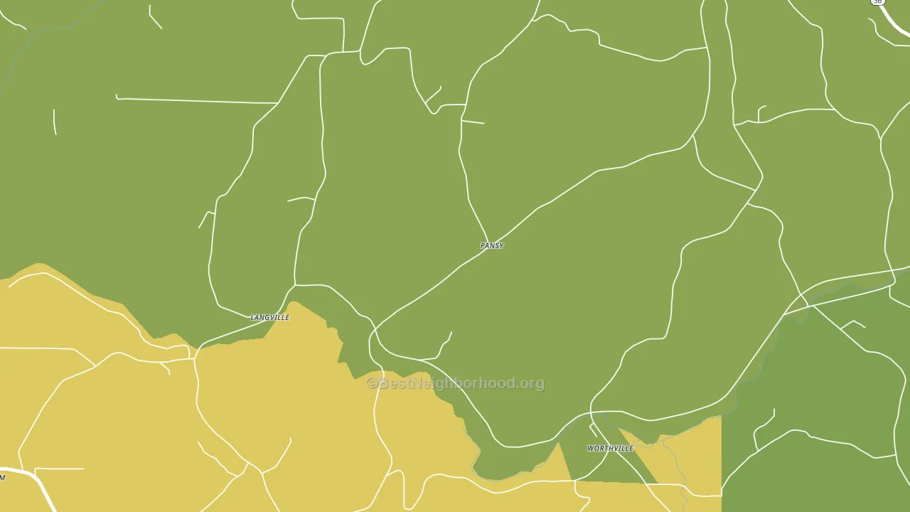 Pansy, PA block-group voter-turnout map