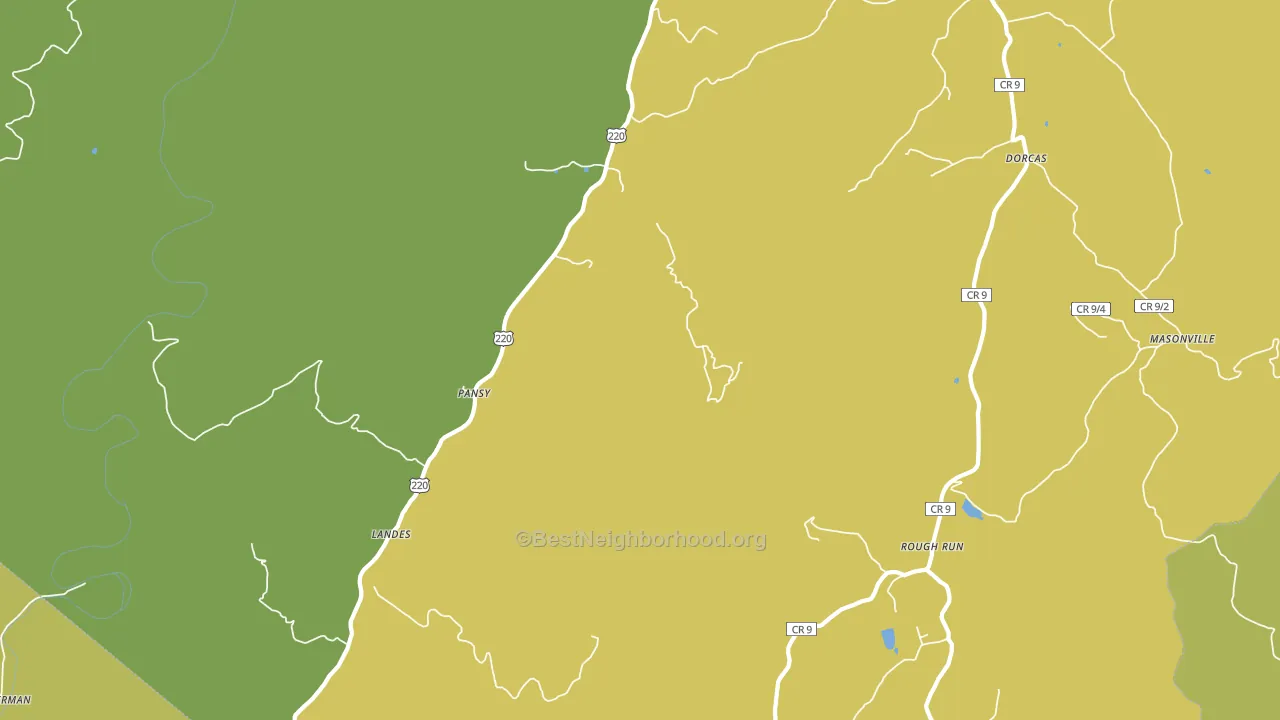 Pansy, WV block-group voter-turnout map
