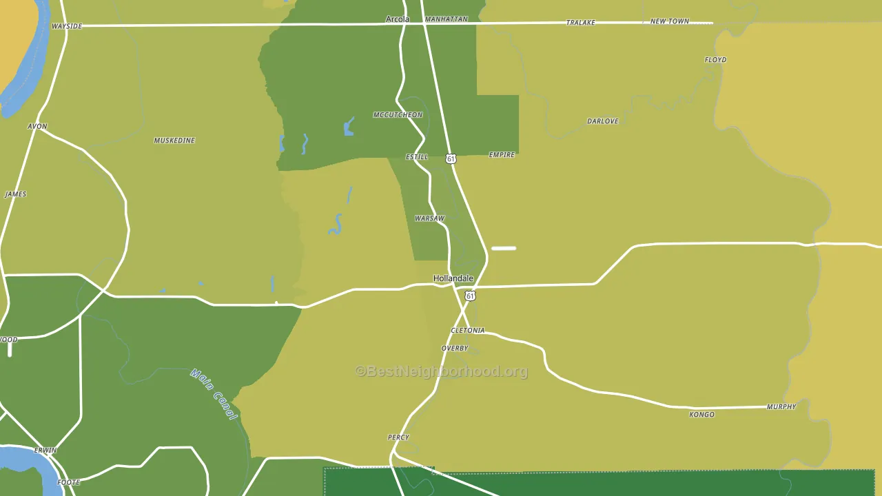 Panther Burn, MS block-group voter-turnout map