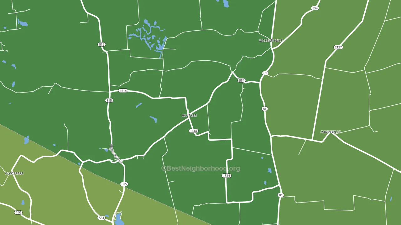 Panther, KY block-group voter-turnout map