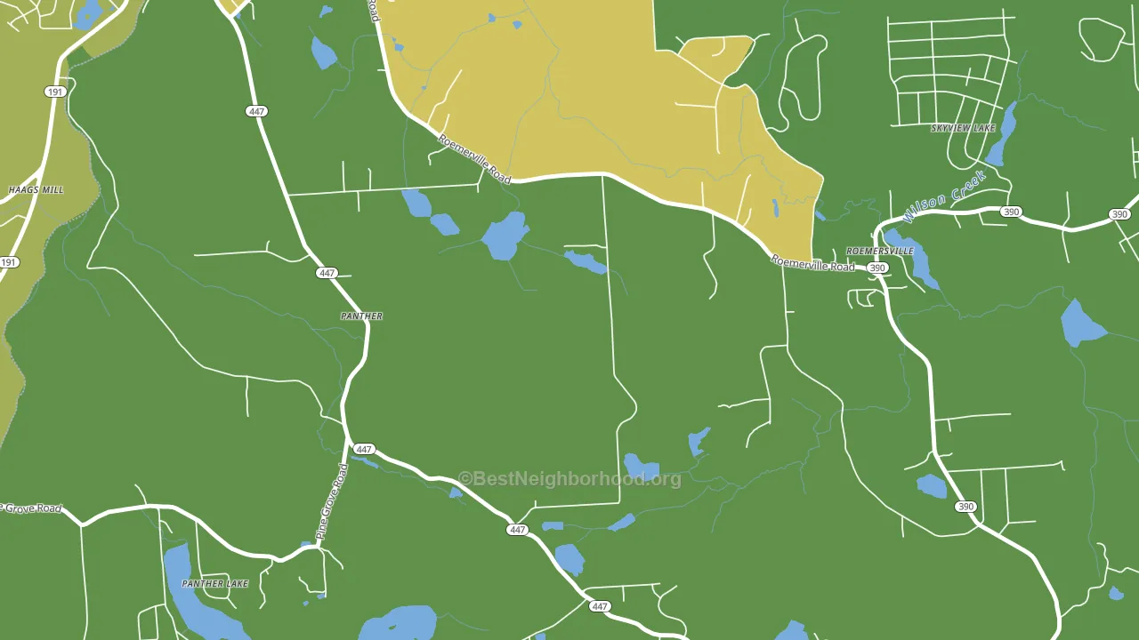 Panther, PA block-group voter-turnout map