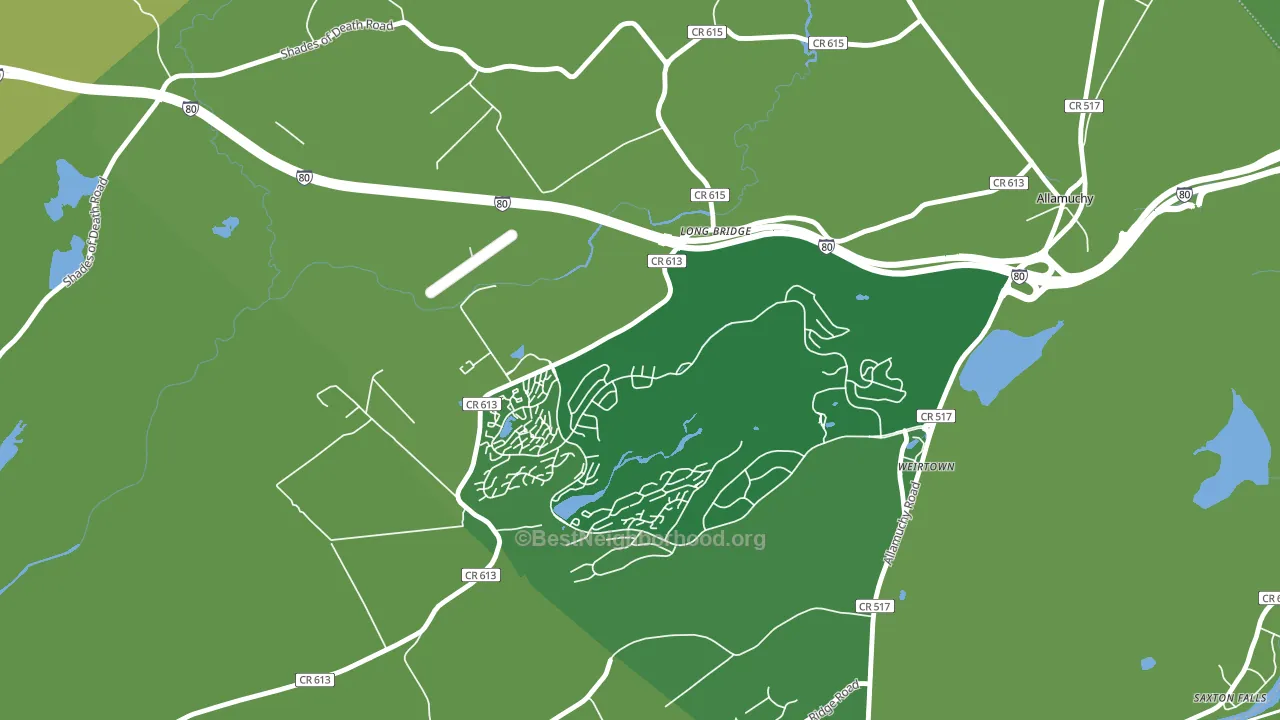 Panther Valley, NJ block-group voter-turnout map