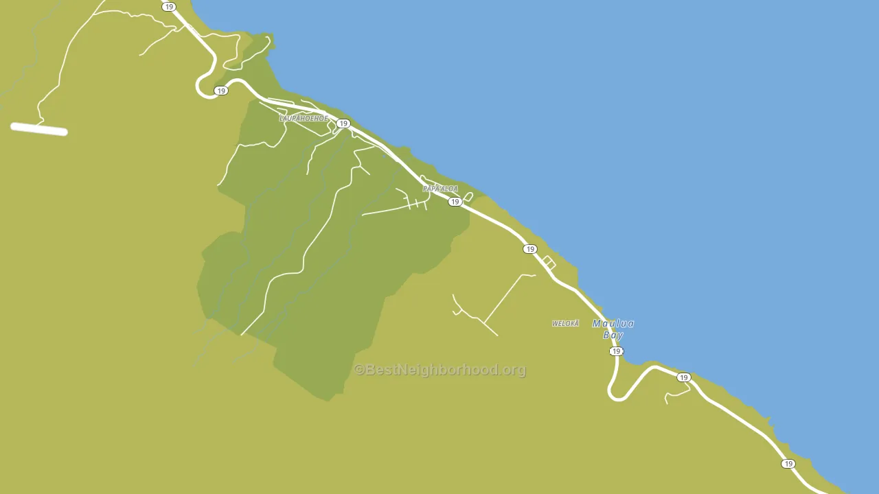 Papaaloa, HI block-group voter-turnout map