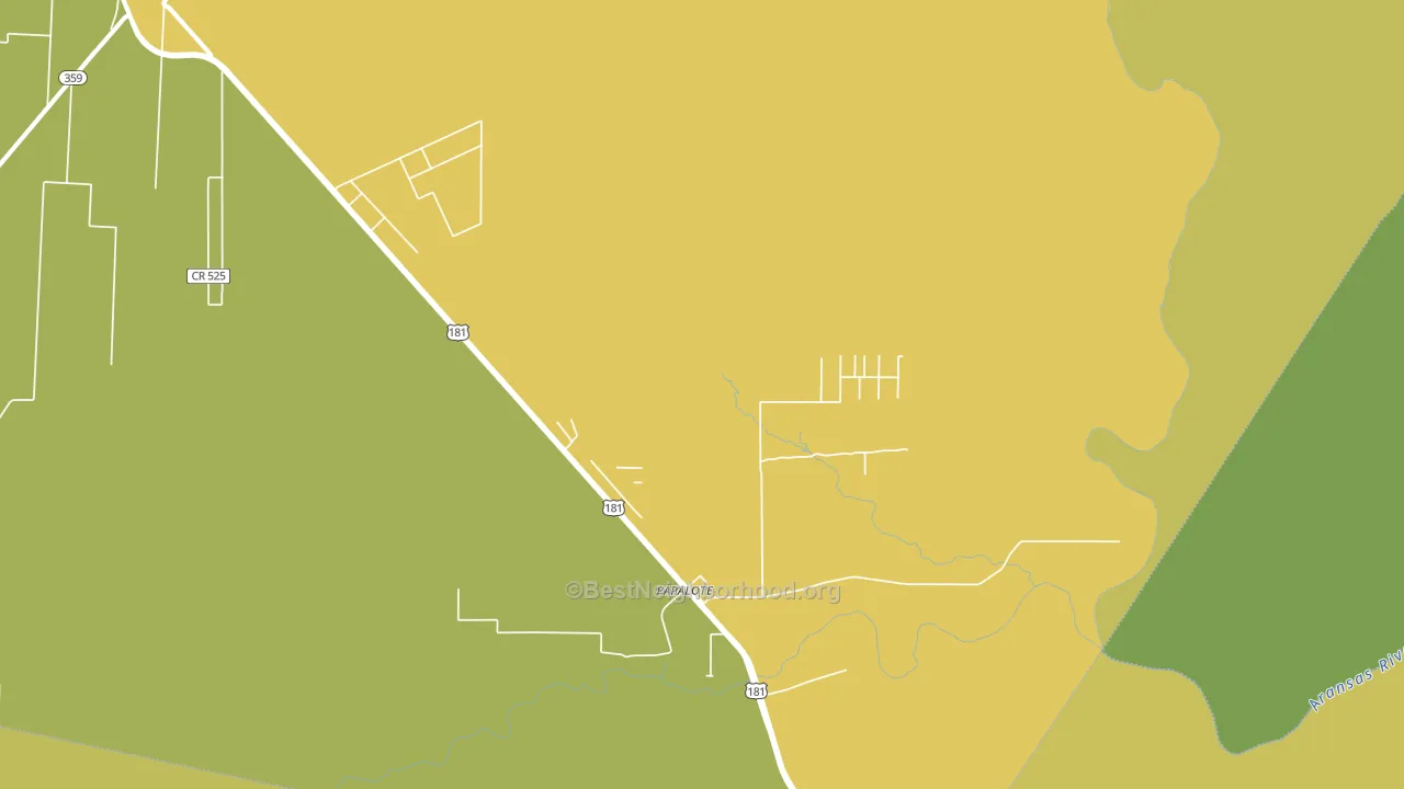 Papalote, TX block-group voter-turnout map
