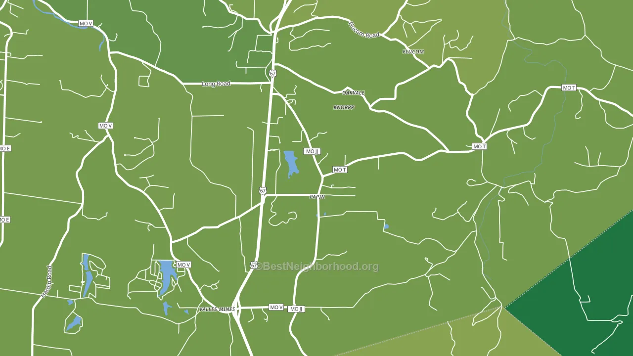 Papin, MO block-group voter-turnout map