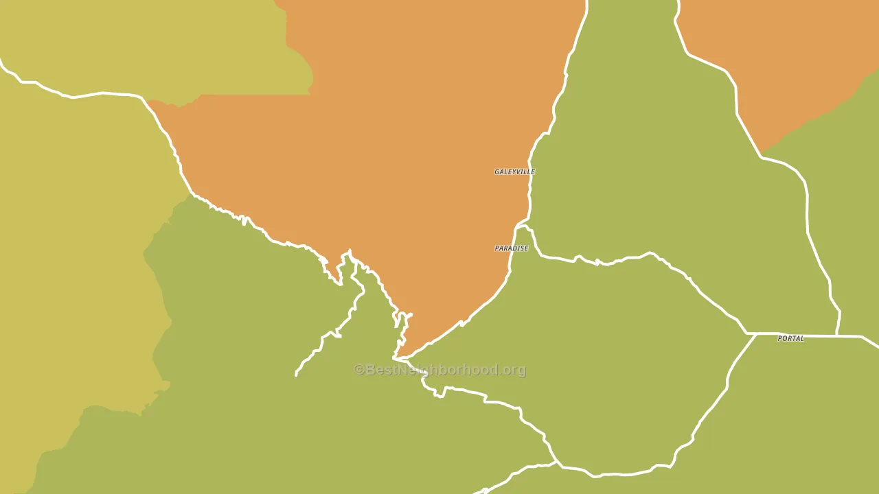 Paradise, AZ block-group voter-turnout map