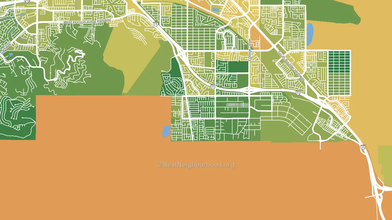 Paradise Hills, Henderson, NV block-group voter-turnout map