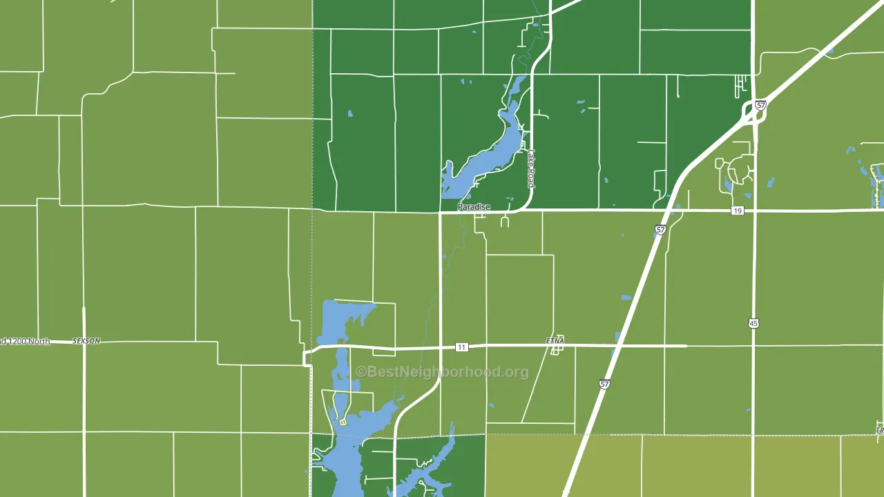 Paradise, IL block-group voter-turnout map