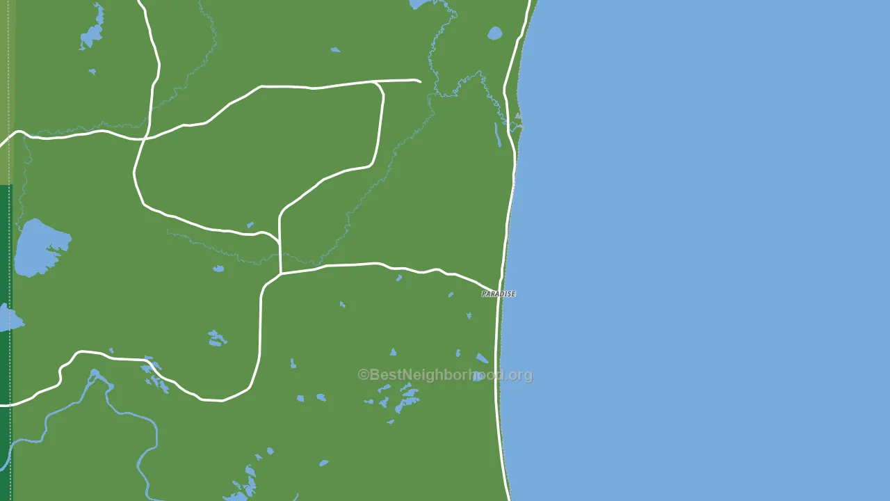 Paradise, MI block-group voter-turnout map
