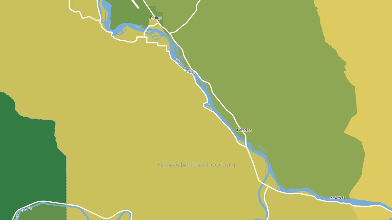 Paradise, MT block-group voter-turnout map