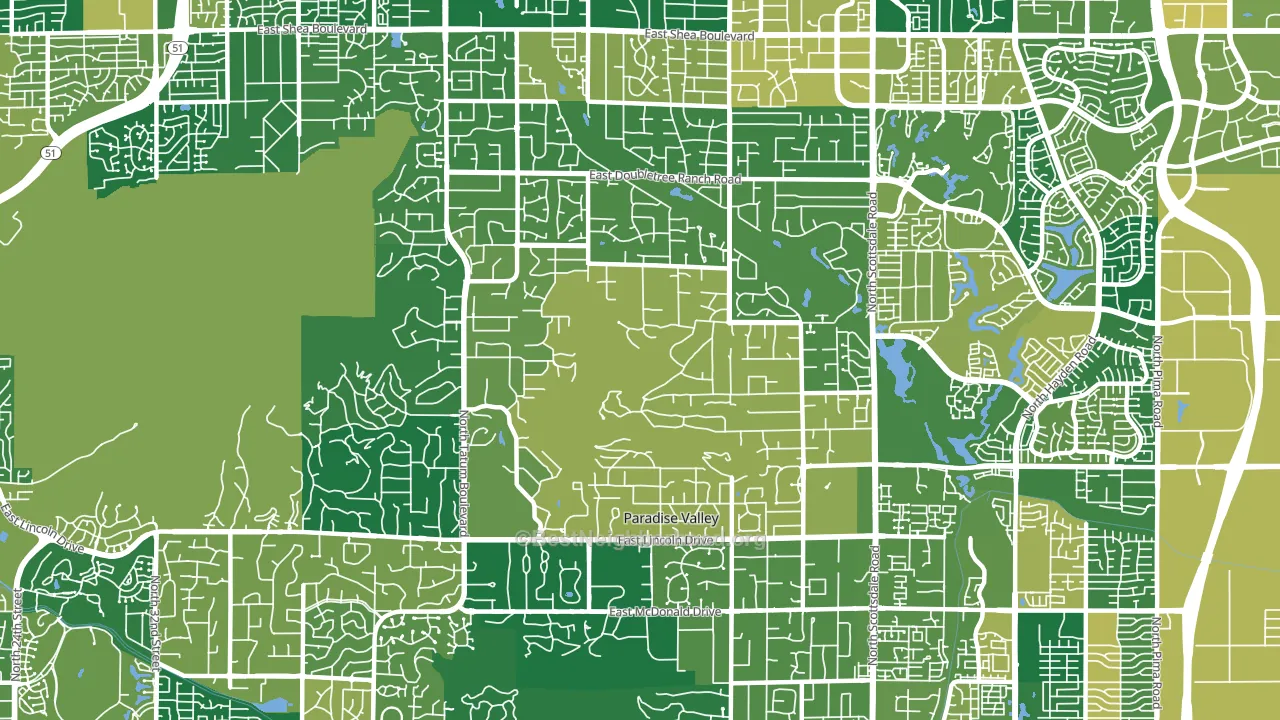 Paradise Valley, AZ block-group voter-turnout map