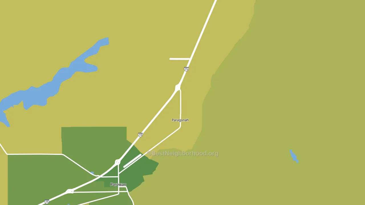 Paragonah, UT block-group voter-turnout map