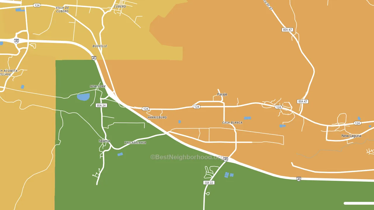 Paraje, NM block-group voter-turnout map