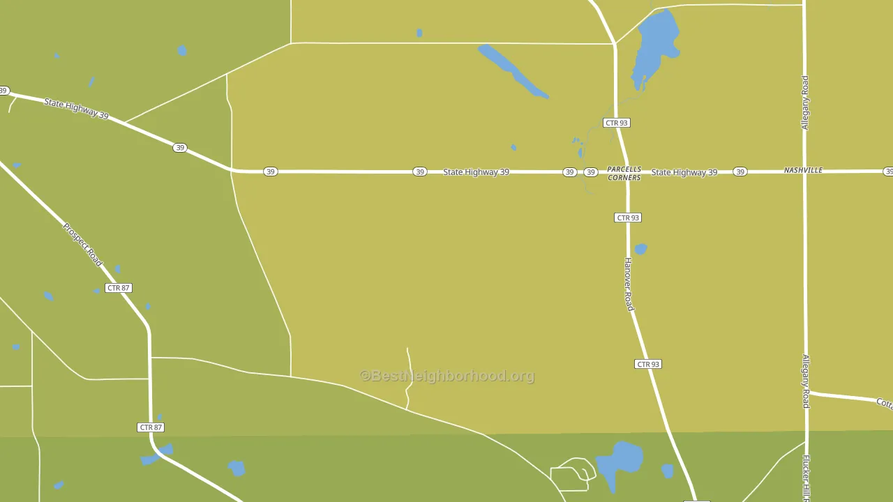 Parcells Corner, NY block-group voter-turnout map