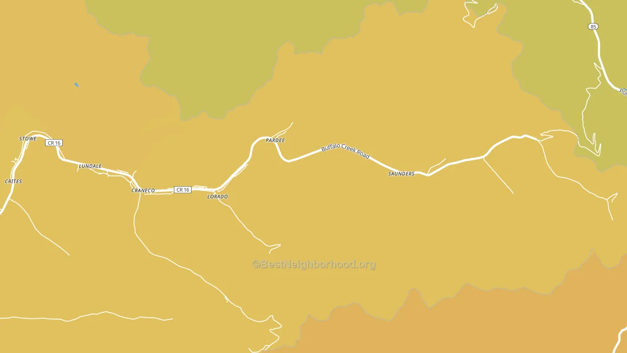Pardee, WV block-group voter-turnout map