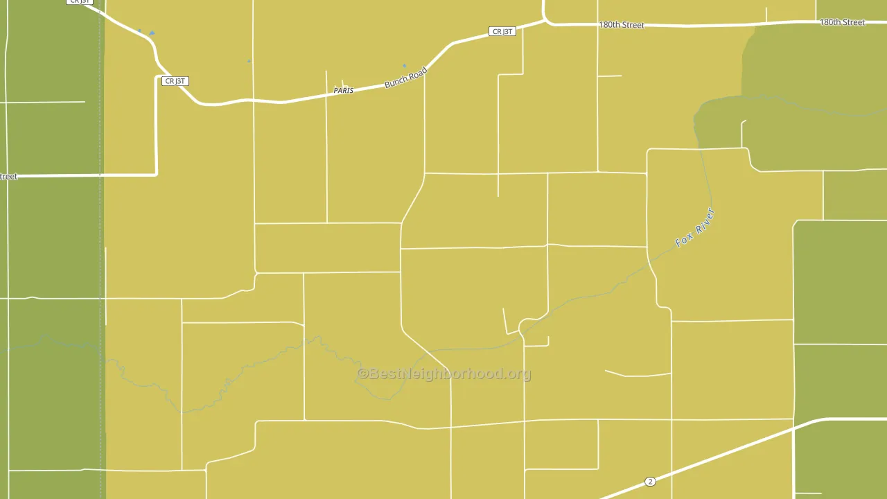 Paris, IA block-group voter-turnout map
