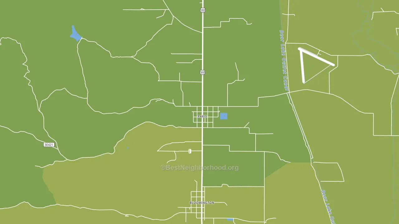 Paris, ID block-group voter-turnout map