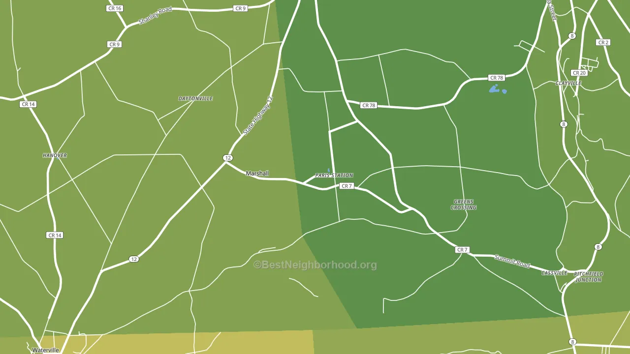 Paris Station, NY block-group voter-turnout map