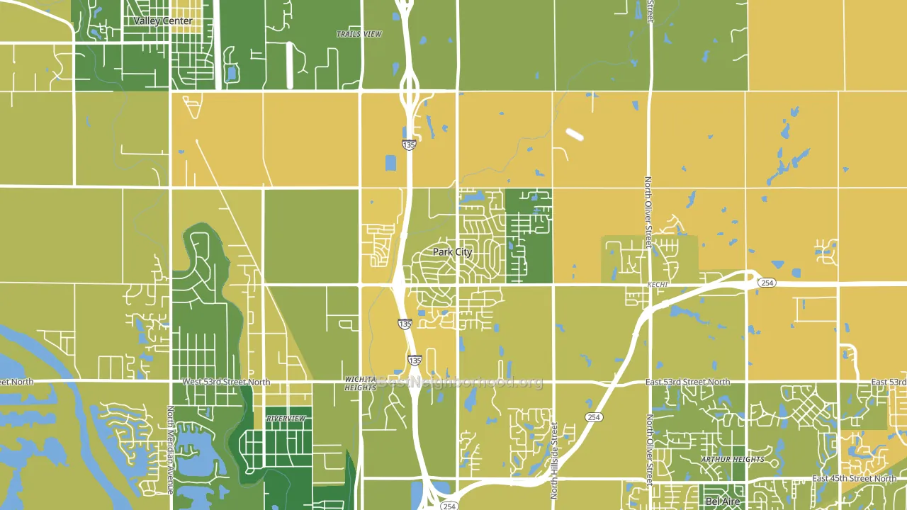 Park City, KS block-group voter-turnout map
