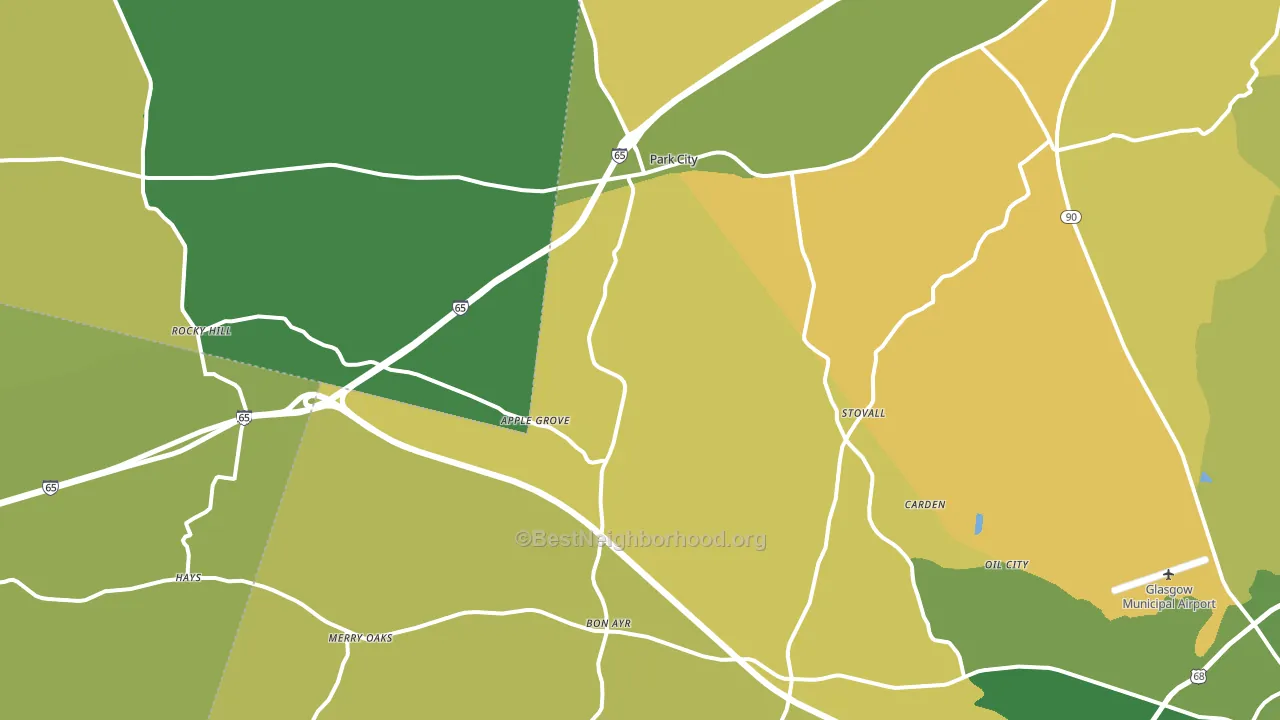Park City, KY block-group voter-turnout map
