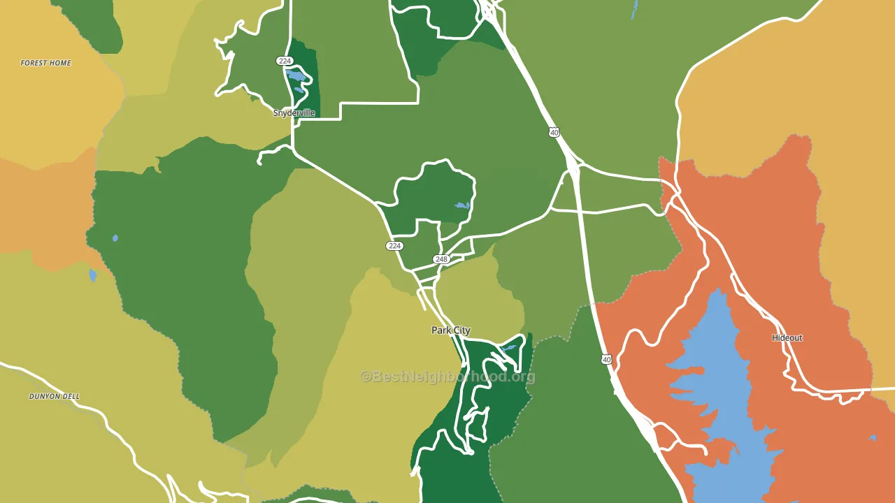 Park City, UT block-group voter-turnout map