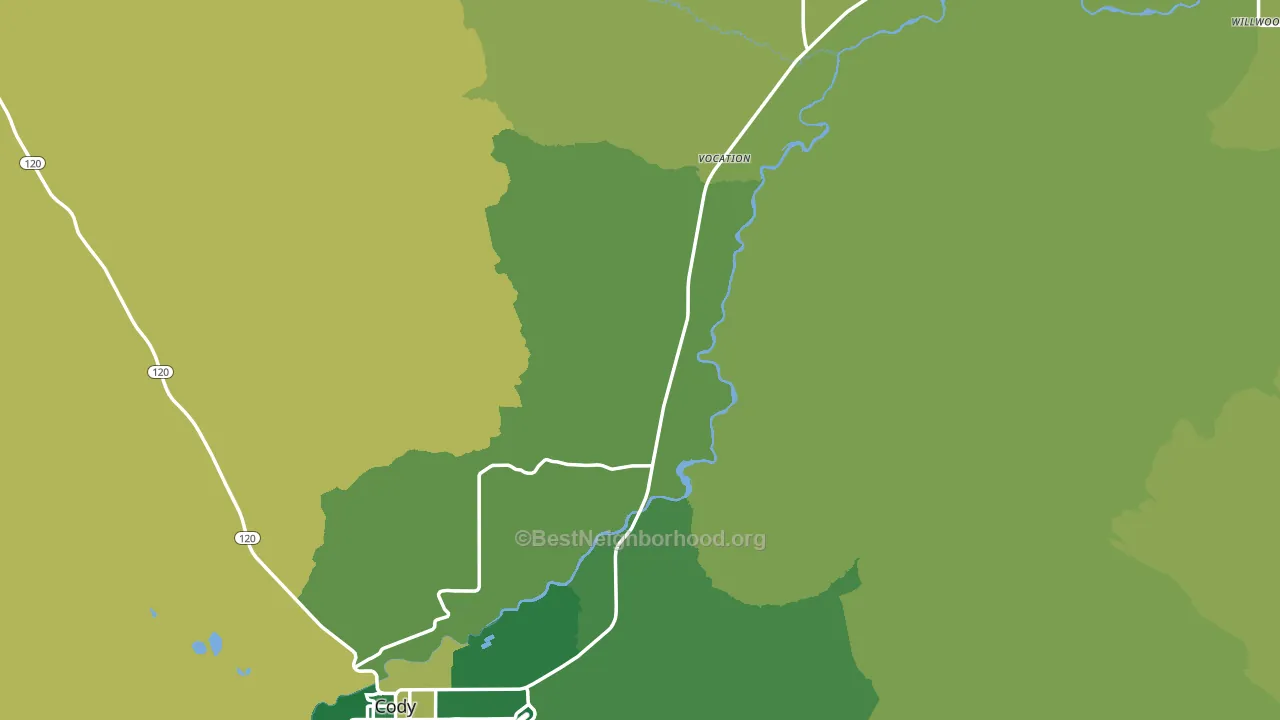 Park County, WY block-group voter-turnout map