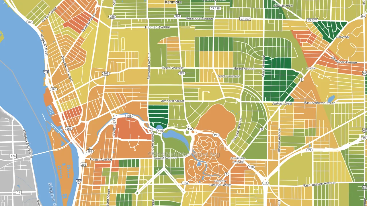 Park Meadow, Buffalo, NY block-group voter-turnout map