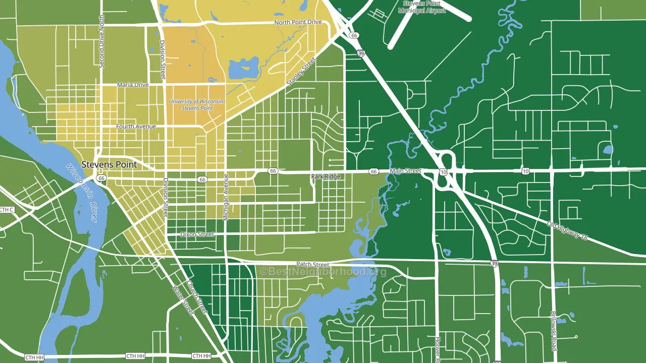 Park Ridge, WI block-group voter-turnout map