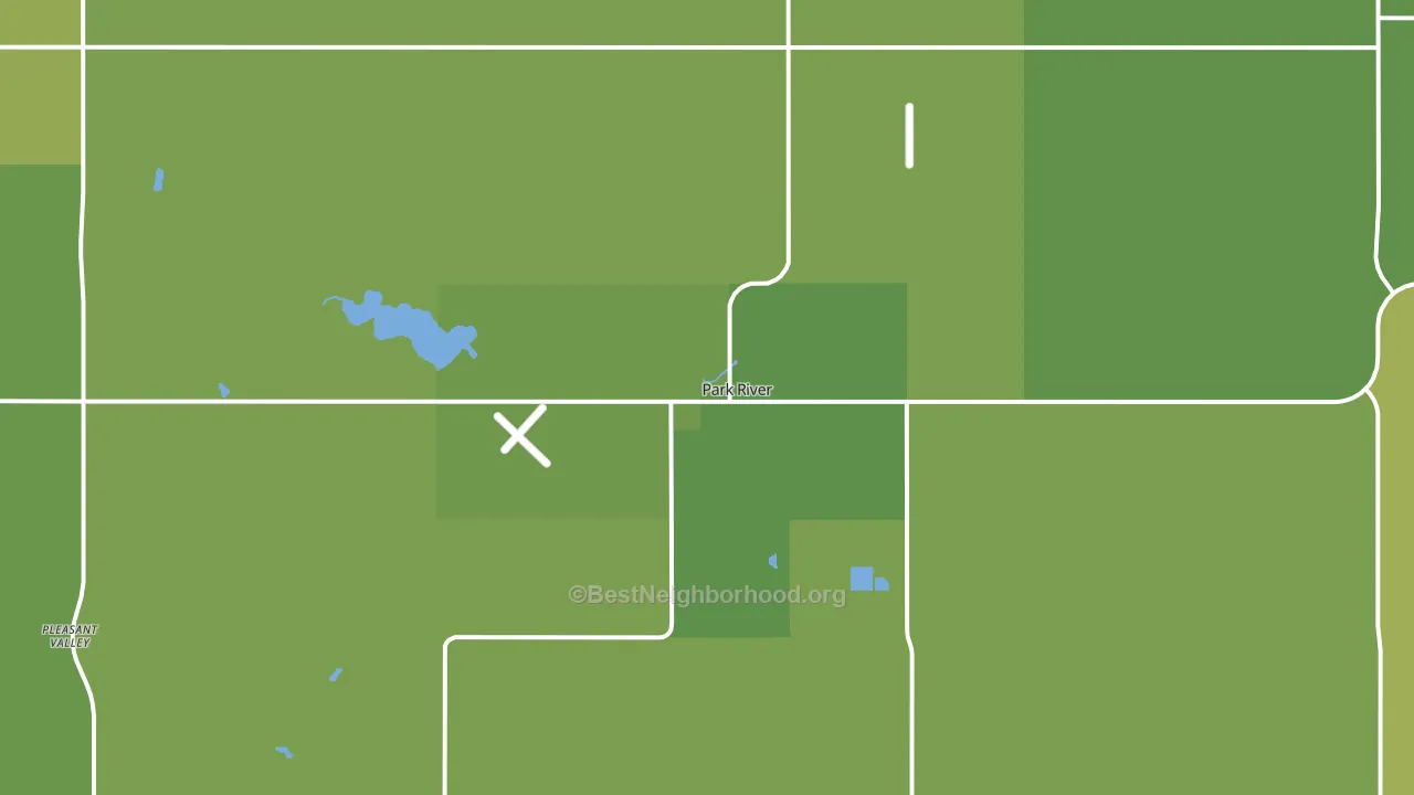 Park River, ND block-group voter-turnout map