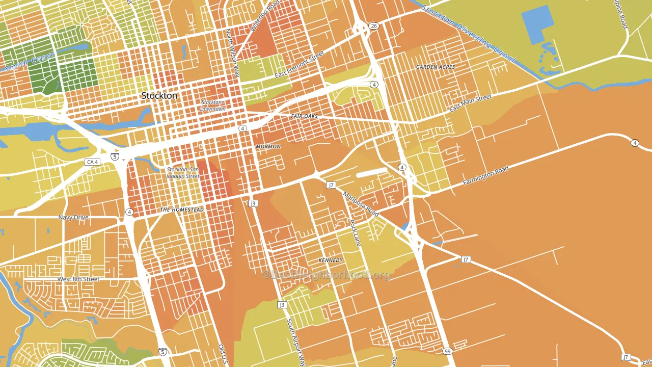 Park, Stockton, CA block-group voter-turnout map