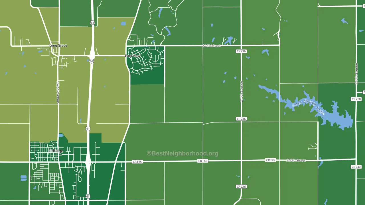 Park View, IA block-group voter-turnout map