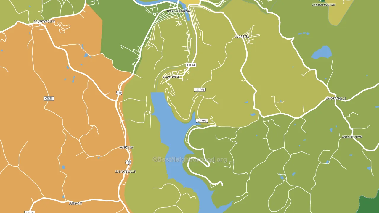 Park View, WV block-group voter-turnout map