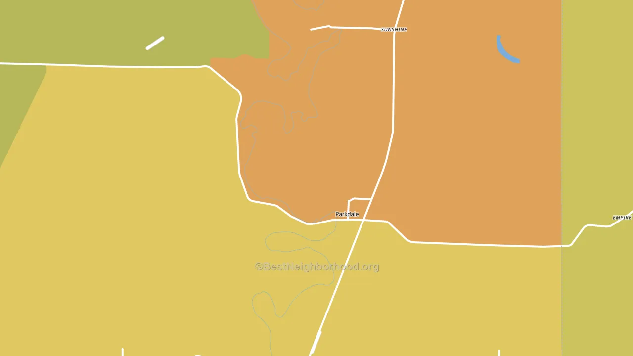 Parkdale, AR block-group voter-turnout map