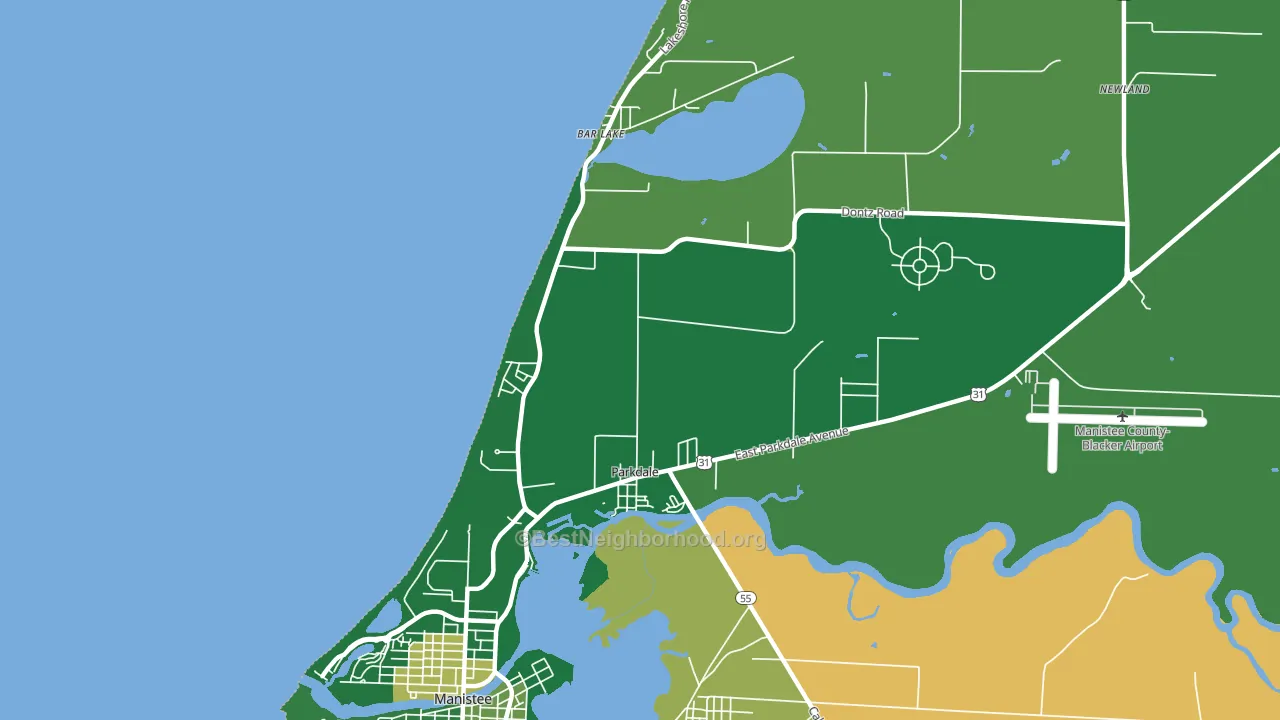Parkdale, MI block-group voter-turnout map